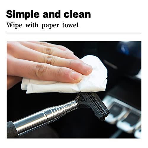 Jeseny 2 PCS Rearview Mirror Wiper Telescopic Auto Mirror Squeegee Cleaner, 98cm Long Handle Car Cleaning Tool, Glass Mist Cleaner (Black & Red)