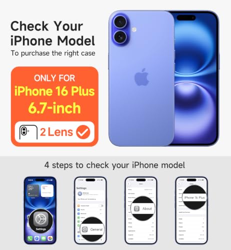 Image of SURITCH for iPhone 16 Plus Case with Magnetic Camera Slide Cover and Adjustable Kickstand, Compatible with MagSafe, Shockproof Bumper Case Slim Protective Cover for iPhone 16 Plus 6.7 Inch, Black