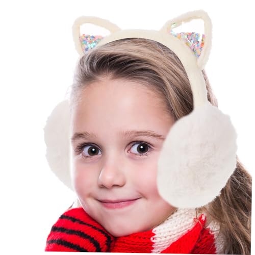 Fluffy Kitten Earmuffs for Girls Winter Sleep Ear Muffs Warm Thermal Cover Outdoor for Boys Girls2