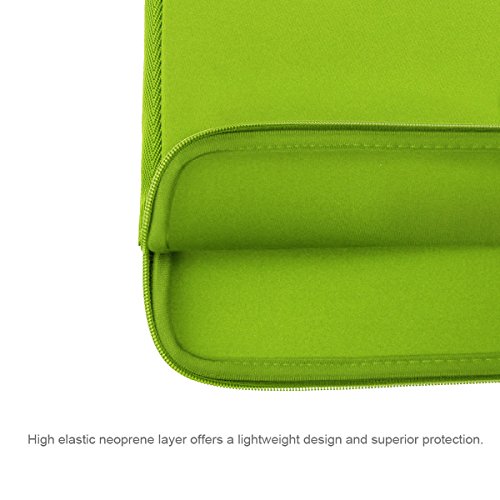 Image of Arvok 11 11.6 12 Inch Laptop Sleeve Case for MacBook Air 12, Water-Resistant Neoprene Notebook Computer Tablet Sleeve, Carrying Bag Cover for Chromebook /HP /Dell /Lenovo /Asus /Acer, Bamboo Green