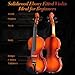 Ceciliec 4/4 Violin For Beginners, CVN-300 Full Size Fiddle Set For Student, Solidwood Ebony Fitted Starter Violins Kit with Hard Case, Rosin, Bow, Stringed Musical Instruments