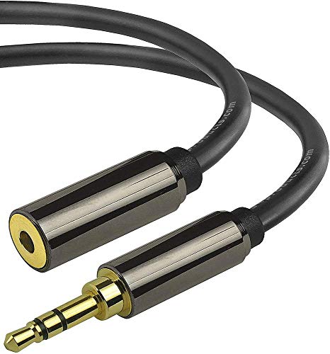 Mediabridge™ 3.5mm Extension Cable (25 Feet) - 3.5mm Female to Male Stereo Audio Cable - Step Down Design for iPhone, iPod, Smartphone, Tablet and MP3 Cases - (Part# MPC-35FM-25)