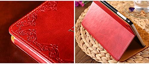 iPad Mini 5 Case Leather 2019 7.9-inch, Awsaccy(TM) Premium PU Leather Modern Smart Folio Magnetic Case for Apple New iPad Mini 5th Gen Case Auto Sleep Wake Slim Fit Multi Angle Red