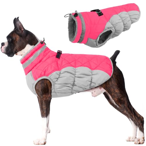 Image of Lelepet Dog Coat Warm Dog Winter Coat Waterproof Dogs Jacket with Harness