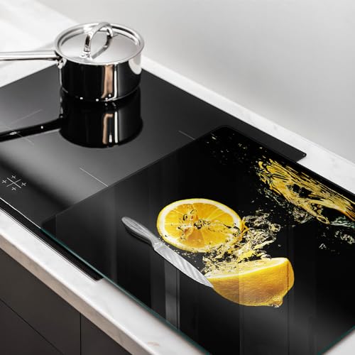 Planche à découper robuste Wallfluent Cuisson Résistance 60x52cm décor agrume vitaminé
