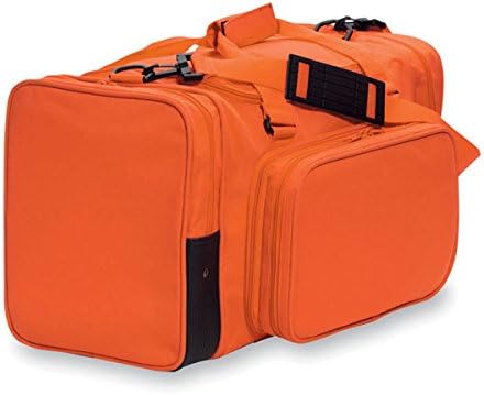 22" Blank Sports Duffle Bag Gym Bag Travel Duffel With Adjustable Strap and Removal Front Compartment (Orange)