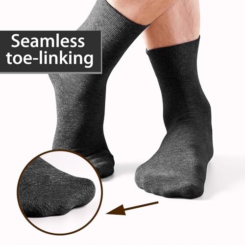 Image of FGZ Mens Crew Socks Breathable Cotton Soft Casual Thin Socks for Work,Sport & Everyday Wear,5 Pairs