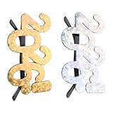 ANDRESLAD 2 Piezas Gafas de Fiesta con Números Dorados y Plateados Accesorios para Celebración de Año Decoración Divertida para Photocall y Eventos Festivos Pack