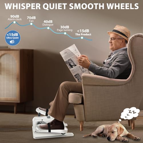 image for DOMNIU Under Desk Elliptical Machine, Electric Ellipse Leg Exerciser W