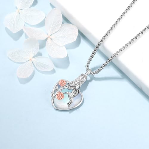 Aniu Cremation Jewelry for Ashes S925 Sterling Silver Urn Necklace Memorial Necklace for Human Ashes of Loved Ones Keepsake Locket Pendant for Men Women4