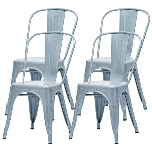 Buy Vanimeu Metal Dining Chairs Set of 4 Tolix Kitchen Garden Chair