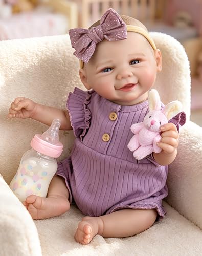 Aori Realistic Reborn Baby Dolls - Weighted Lifelike Newborn Baby Girl that Look Real with Flexible Limbs, Real Life Baby Doll Set with Outfit for Kids 3+, Parents, Elderly and Collectors