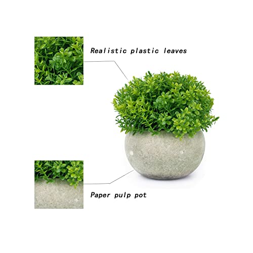 Artificial Plant,3Pcs Mini Plants Artificial Potted Set Small Fake Green Grass Faux Plastic Green Rosemary Topiary Shrubs For Home Office Desk,Kitchen Counter Decoration #TOP5