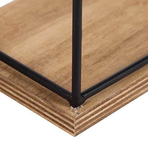 Kate And Laurel Benbrook 24 Inch 2-Pack Wood And Metal Floating Wall Shelves, Rustic Brown And Black #TOP1