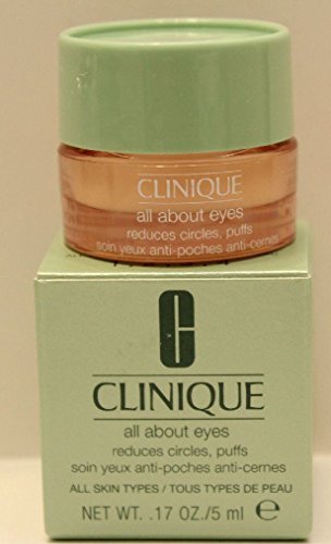 New in Box! Clinique All About Eyes Reduces Puffs Circle 5ml / .17 Oz