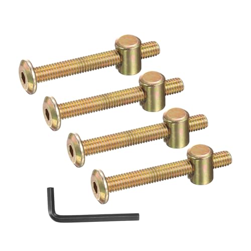 PATIKIL kit boulons et écrous lit superposé M6x50mm (4 ensembles)