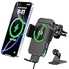 Cargador inalámbrico para automóvil, carga rápida de 15 W [sujeción automática] [alineación automática] soportes de teléfono para tu salpicadero de automóvil, parabrisas, ventilación de aire