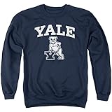 Yale University Official One Color Logo Unisex Adult Crewneck Sweatshirt ,Navy, Medium INDYAL202B-AS-2 0