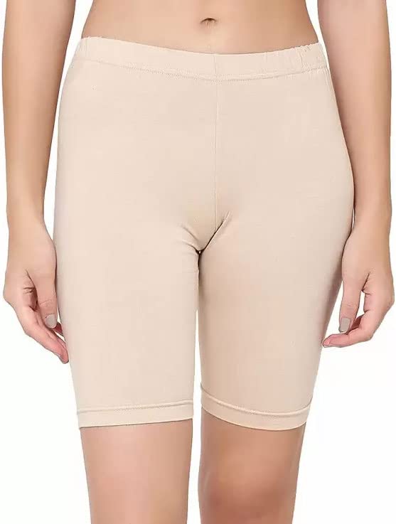 pearlfly Cotton Lycra Tight Fit Slip Stretchable Shorts/Cycling Shorts Women's | Under Dress Shorts | Shorties for Active wear/Exercise/Workout/Yoga/Gym/Cycle/Running-picture-54