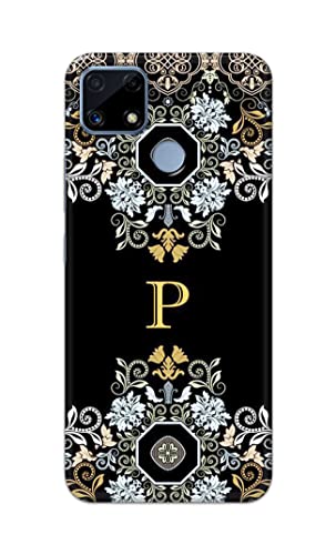 Image of Printed Hard Back Cover Case for Realme Narzo 30A Back Cover (Alphabet P) -1803