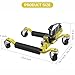 GarveeTech 2 Pcs Car Wheel Dolly with Hydraulic Tire Jack, 1500 LBS Capacity Trailer Dolly for Vehicle Positioning for Truck RV Trailer, Yellow