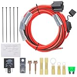 Ronybuy Electric Fuel Pump Relay Kit 12V Fuel Pump Bypass Harness, 40 AMP Waterproof Relay Wiring Kit Electric Switches Universal Fit 12Volt System P/N 30247 Heavy Duty Long Wires