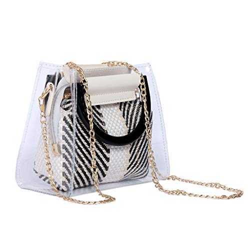Preisvergleich Produktbild Pingtr - Mädchen umhängetasche Tasche,Mädchen Umhängetasche Handtasche, Prinzessin Mini Taschen, Cross Body Messenger Bag - Damen Transparent Acryl Armband PVC Umhängetasche Handtasche Diagonal