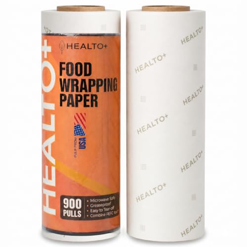 Image of Healto+ Butter Paper Roll - 1 KG / 900 pulls /Anti-Fungal, Uncoated Food Wrapping Paper, SSA Approved - Upto 1 KG