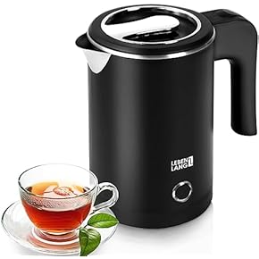 Waterkoker 1L van roestvrij staal, campingwaterkoker, draagbare campingketels met anti-hete greep, gasfornuis waterkoker, thee-koffiekan voor koken, roestvrijstalen waterkoker voor picknick