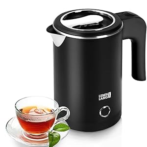 LEBENLANG Reise Wasserkocher Edelstahl LBL2319 0,5 Liter