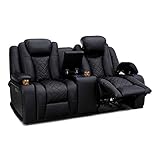 Seatcraft Europa Home Theater Seating - Leather Gel - Power Recline - Adjustable Powered Headrests -...