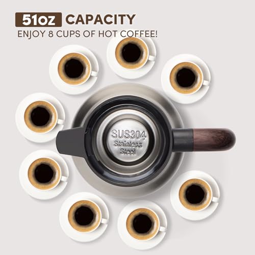 image for Vondior Coffee Carafe 51oz - 36 Hours Thermal Coffee Thermos- Insulate