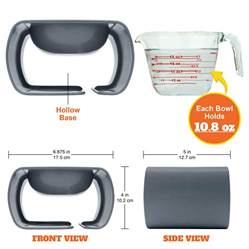 Image of Kitty City Raised Cat Food Bowl Collection /Stress Free Pet Feeder and Waterer and Slow Feed Bowls