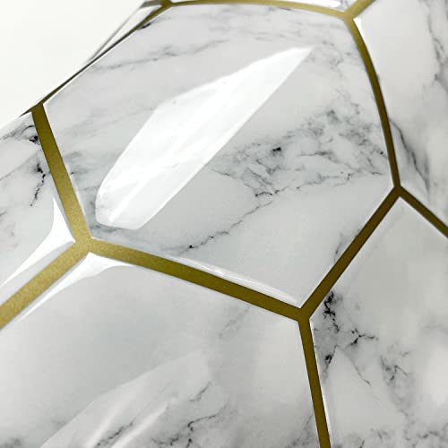 Stickers de azulejo de mármol y oro para paredes con estilo 4