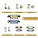 Neferta 42 PCS Car Interior LED Light Combination Set, T10 31 mm 36 mm 41 mm Reading Light License Plate Light, Wide Angle Super Bright Lighting Plug and Play Bulb, Universal for Cars (White)