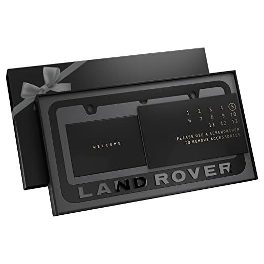 Black License Plate Frame for Land Rover