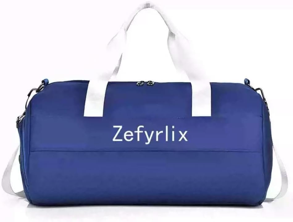 Gym Bag for Women Men with Toiletry Bag, Sport Duffel Bag with Shoes Compartment, Blue