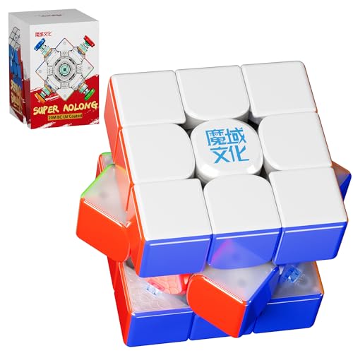 CuberShop Moyu Super AoLong Cube de vitesse magnétique 3 x 3 avec revêtement UV, cube phare professionnel Moyu pour les experts (MagLev à 20 aimants, 100...