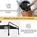 Veehoo Hundeliege Outdoor Kleine Hunde, Kühlendes Erhöhtes Hundebett mit abnehmbarem Bloster, Hundeliege Abwaschbar Hunde Reisebett, Schwarz 74 x 46 x 18cm