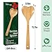 Bamboo Heart Shaped Spoon for Cooking - Wooden Cook with Love Spoon Kitchen Utensils, Valentines Mother's Day Gifts for Grandma Mom Couple Wife Hostesses House Warming