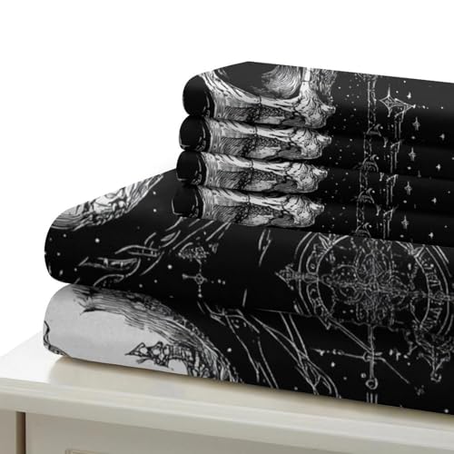 Housse de couette crâne 3D en microfibre résistante et super douce 135x200