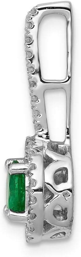 Diamond2Deal 14k White Gold Halo Diamond and .60ct Gemstone Pendant