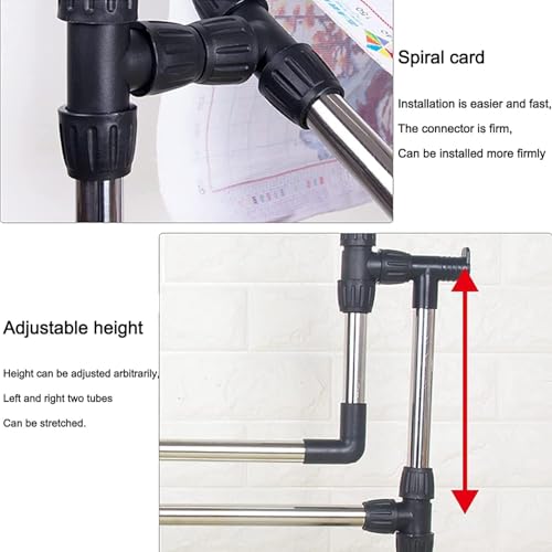 Soporte de suelo para costura ajustable 360 grados con ruedas universales 4