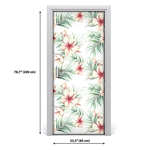 Fondo de Pantalla Autoadhesiva Hojas de Flores de Hawaii 4