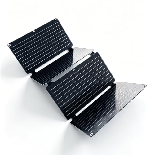 Image of 40W Solar Panel Portable Foldable, 4-Fold Solar Charger with USB QC3.0 & DC Outputs, lPx4 Waterproof Solar Panel Charger for Camping, Hiking, Portable Source, Emergency Power Outage