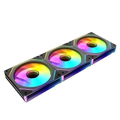 KEDIERS PC Case C570 ATX Mid Tower Tempered Glass Gaming Computer Open Frame Case with 7 PWM ARGB Fans (Pink) (Pink)