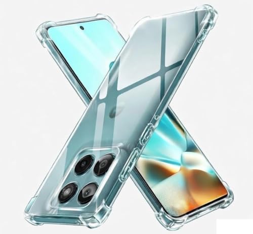 Image of Lustree Back Cover Transparent Case Compatible with Motorola Edge 60 Fusn | Clear TPU Shockproof Case with Four Corner Protection & Raised Camera Guard | Slim Protective Cover