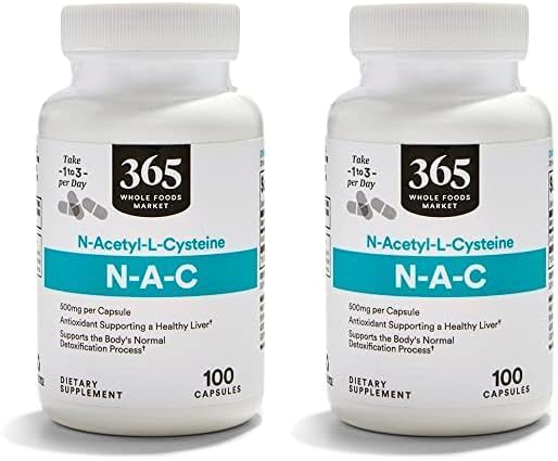 N-Acetyl L-Cysteine 500 mg, 100 count (pack of 2) by 365