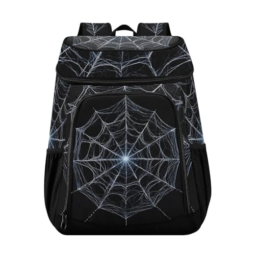 Funny Spiders Web Black Cooler Backpack Cooler Insulated Leak Proof Lunch Backpack 36 Cans Waterproof Soft for Men Women Picnic Hiking Camping Beach