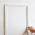 LaRolls Wall Molding Trim & Chair Rail, Flexible, Peel and Stick, Heavy Duty, Corner Trim Moulding Décor Lines for Wall Floor Ceiling Mirror Cabinet Door, 0.9in x 10ft White